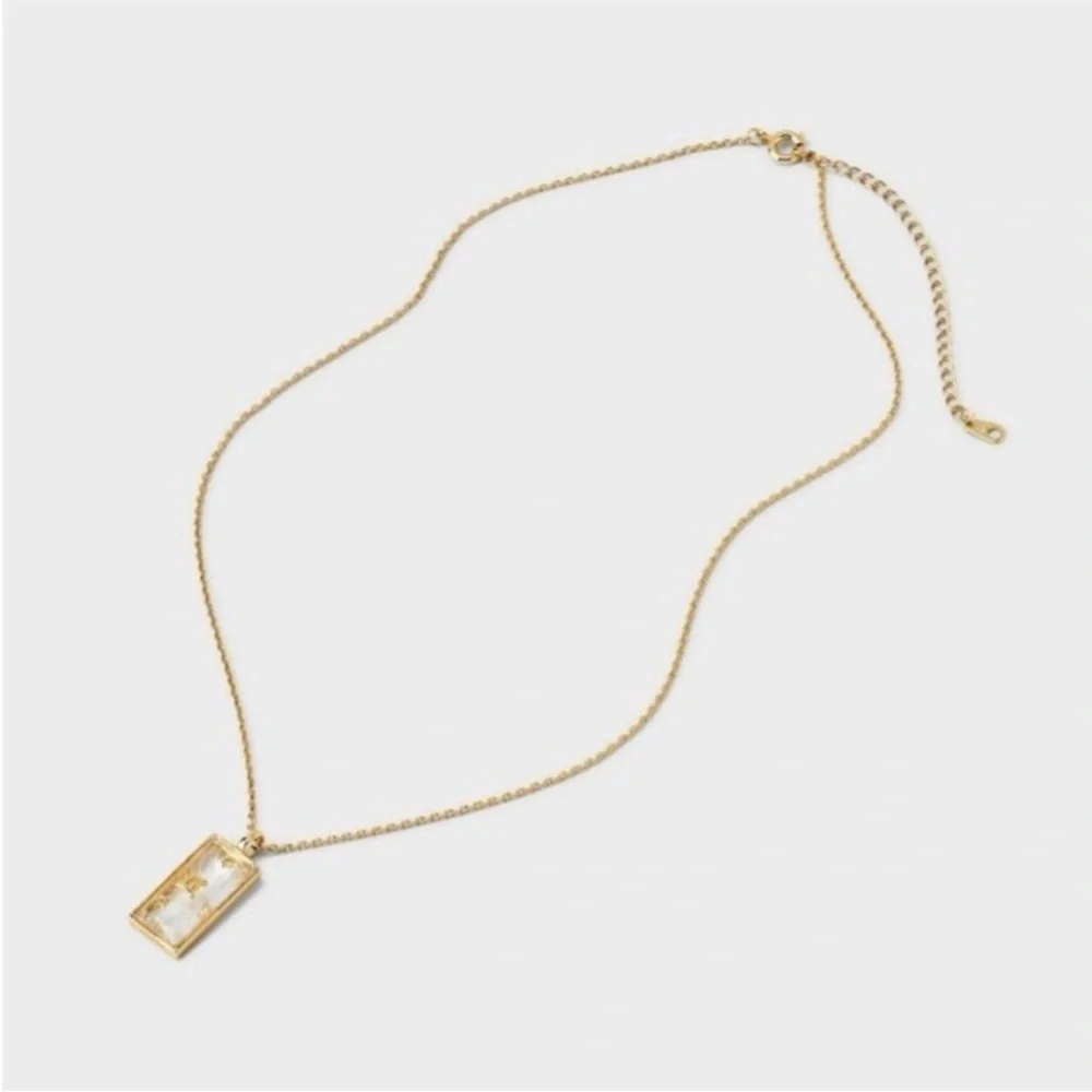14K Gold Dipped Zodiac Scorpio‎ Cubic Zirconia Pierced Glass Necklace NWT
